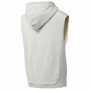 Reebok Combat Legacy Sleeveless Kapuzenpullover Damen - Weiß - DE 538-DGL